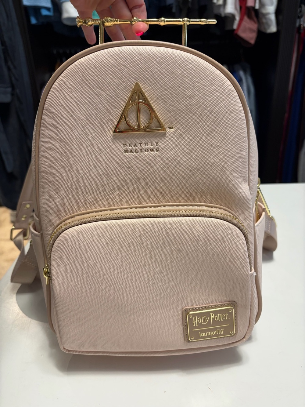 Wizarding World Loungefly Harry Potter Deathly Hallows pink Mini Backpack